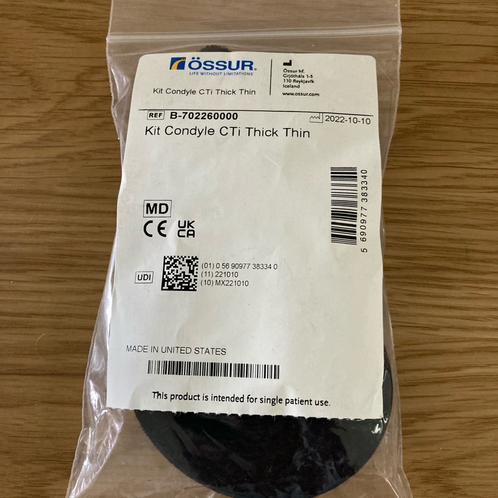 Ossur Kit Condyle CTi Thick Thin - NWOT